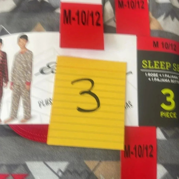 #3 Eddie Bauer Youth 3-piece Robe & Matching Pajamas Set Size Medium 10/12 - Picture 8 of 8